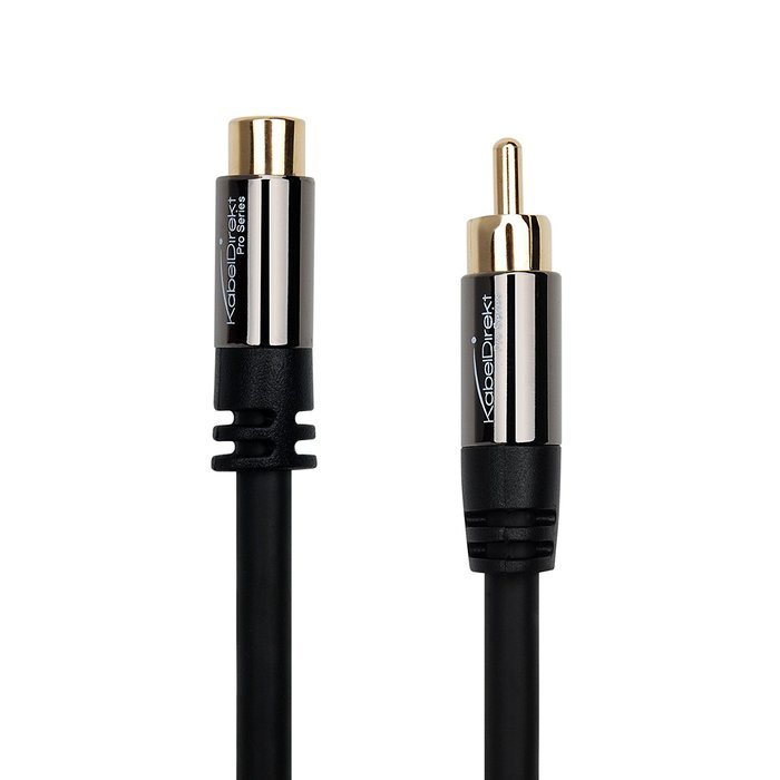 KabelDirekt (10 feet) RCA Extension Cable ( RCA male to RCA female)- PRO Series