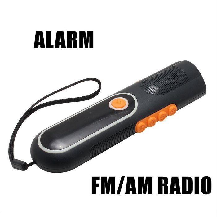 iRonsnow IS-074 Emergency Dynamo Hand Crank Led Flashlight with FM AM Radio, Noctilucent in Dark, 800mAh Rechargeable...