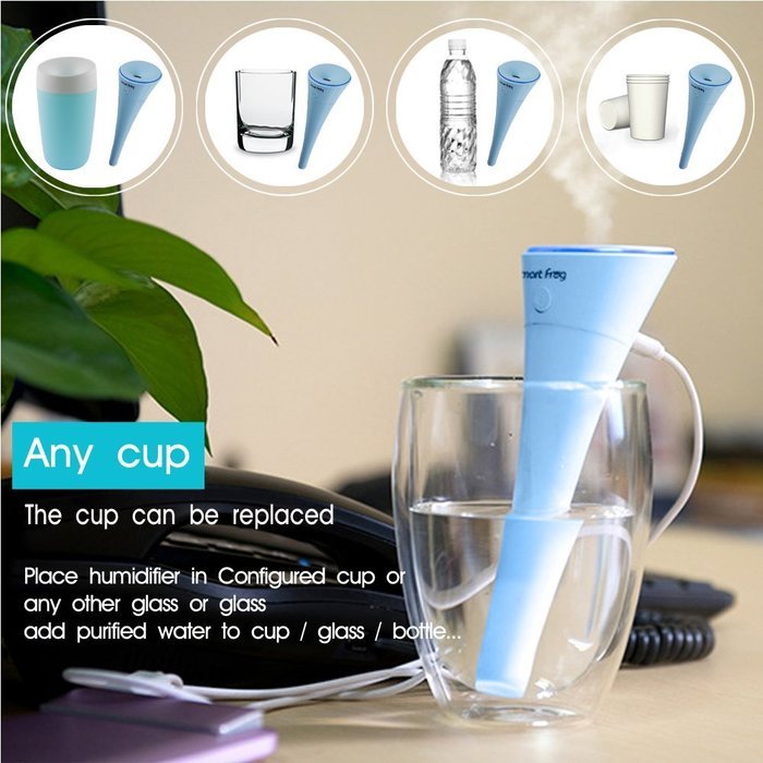 MAOZUA USB Mini Humidifier 40ML Humidifing Capacity Mist Humidifier Travel Size Air Purifier with Smart Switch... N8
