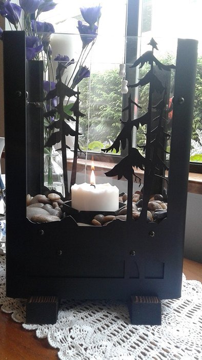 Rustic Table Top Fireplace N4