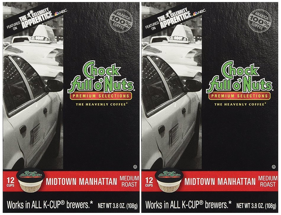 Chock Full o'Nuts Midtown Manhattan Coffee K-Cups 12 Ct - Pack Of 2