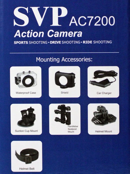SVP (TM) 720P HD Mini Action Helmet Camera Waterproof Sport Car DV Bike Camcorder Video 16G TF Card