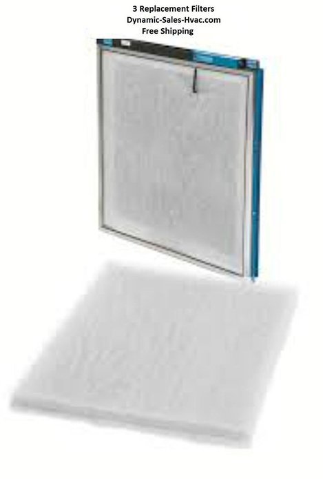 Dynamic Air Cleaner Replacement Filter 16x20 (3 Pack) White