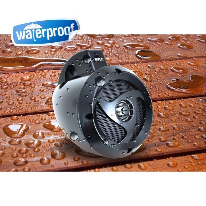 Pyle PLUTVA102 Waterproof Dual Wakeboard Speaker and Amplifier Sound System Kit, Includes (2) 4'' Marine Grade...