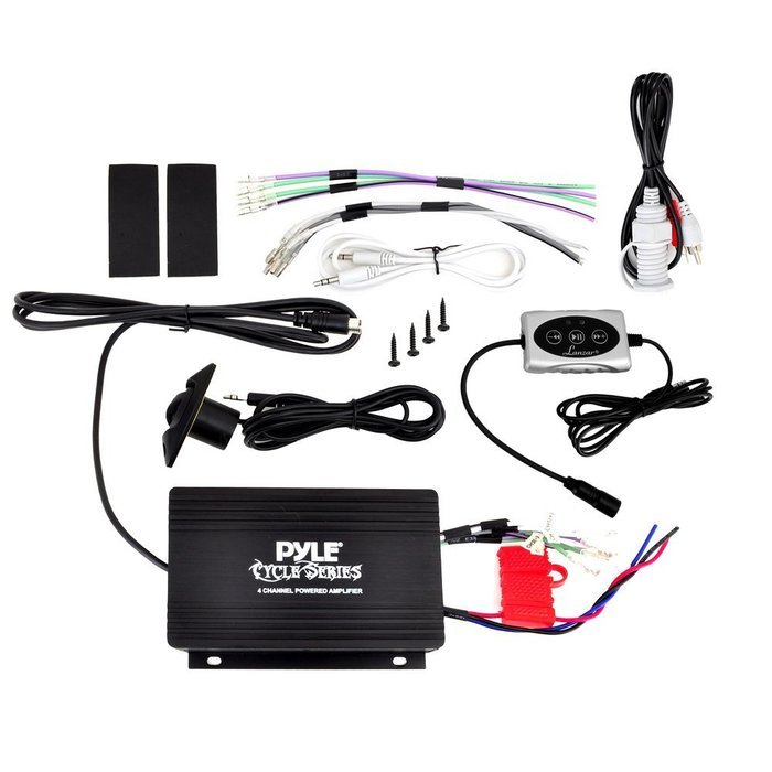 Pyle PLUTVA102 Waterproof Dual Wakeboard Speaker and Amplifier Sound System Kit, Includes (2) 4'' Marine Grade... N2