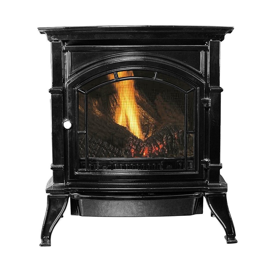 Ashley AGC500VFMN Vent-Free Mahogany Enameled Porcelain Cast Iron Stove, 31000 BTU N5