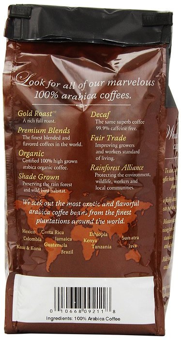 Cameron's Coffee Gold Roast Coffee, Kona Blend, Whole Bean, 10 Ounce N2