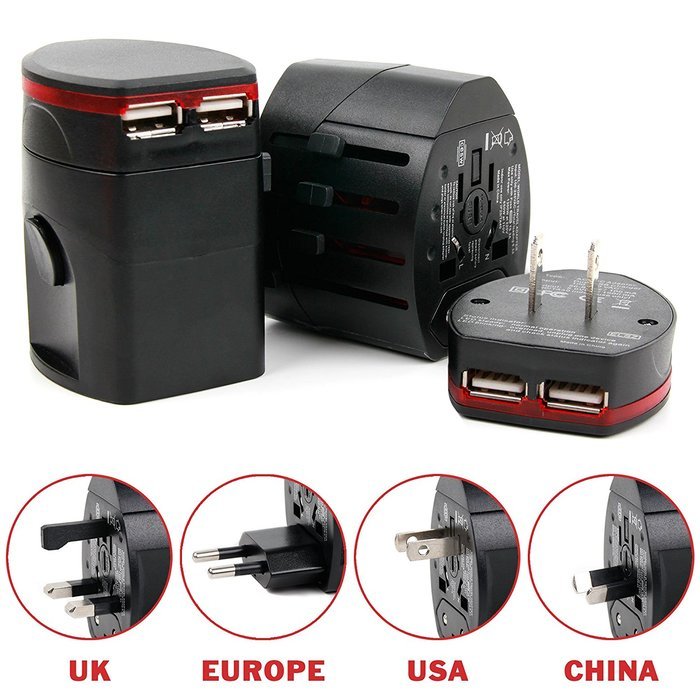 DURAGADGET Travel Adapter Mains Plug - Compatible with the Eken H9 Ultra 4K | H8 | H3 Action Cameras - with USA...