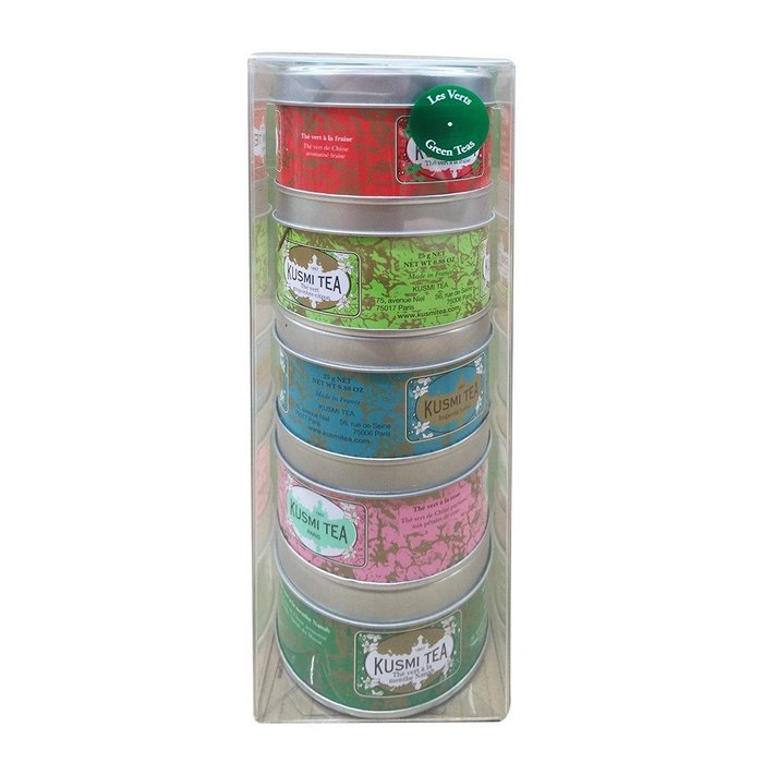 GREEN TEAS-ASSORTMENT OF 5 TINS
