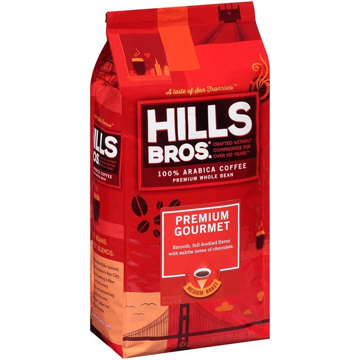 Hills Bros Coffee Dark Satin Premium Whole Bean Coffee, 32 Ounce N10