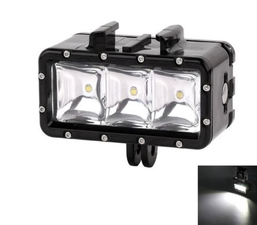 30m LED Waterproof Video Fill Light Diving Lights Set for Gopro Hero4/3+/3/2