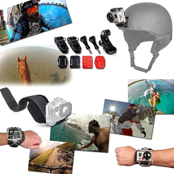 Xtech Underwater Diving Accessories Kit Includes: Head Strap Mount + Extendable Monopod Pole + Camera Wrist Mount...