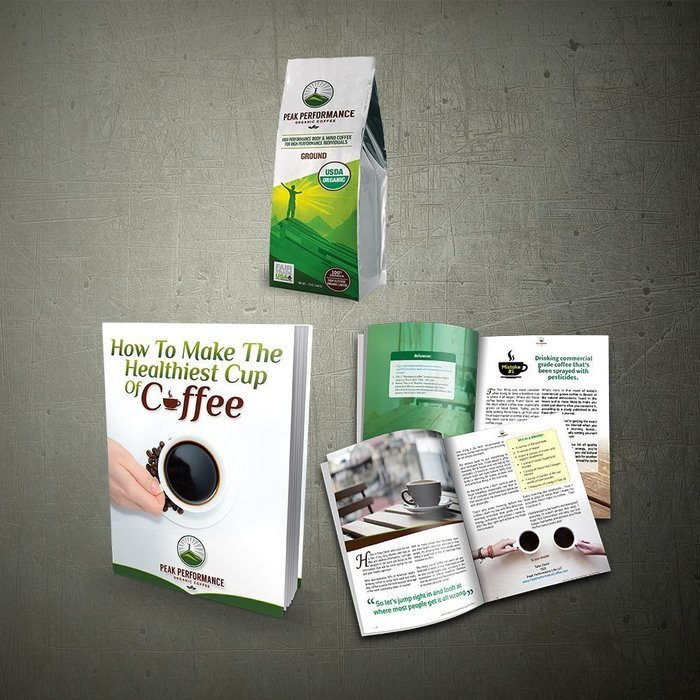 Peak Performance High Altitude Organic Coffee. No Pesticides, Fair Trade, GMO Free, And Beans Full Of Antioxidants... N9