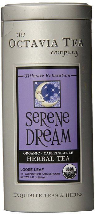 Octavia Tea Serene Dream (Organic, Caffeine-Free Herbal Tea) Loose Tea, 1.41-Ounce Tin