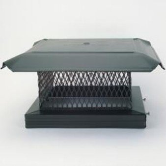 Chimney 14811 HomeSaver Pro Black Chimney Cap - .75 Inch Mesh - 17 Inches x 17 Inches