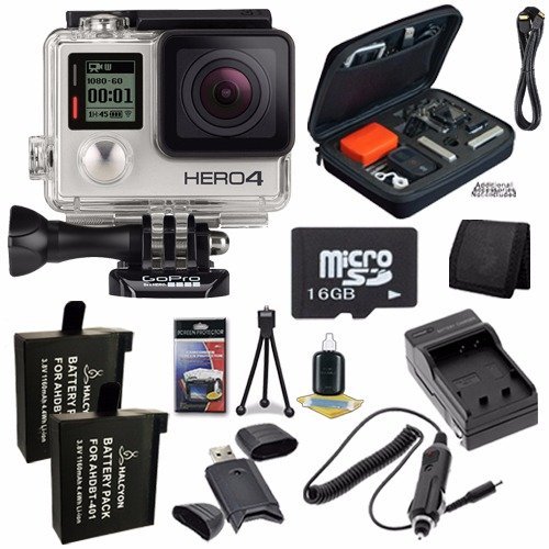 GoPro HERO4 Silver Edition Action Camera Camcorder 16GB Bundle 4