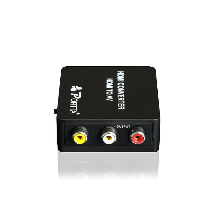 Portta WPETCHP AV/CVBS RCA Composite to HDMI Mini Converter v1.3 Scaler with USB Power Cable for 720p 1080p support... N2