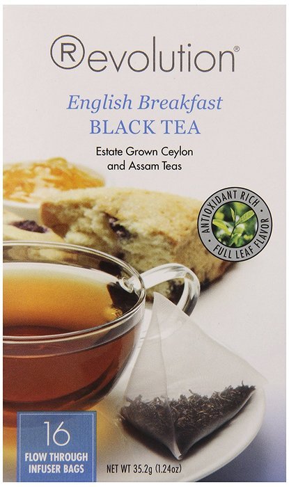 Revolution Tea Black Tea, English Breakfast, 16 Count (Pack of 6) N3