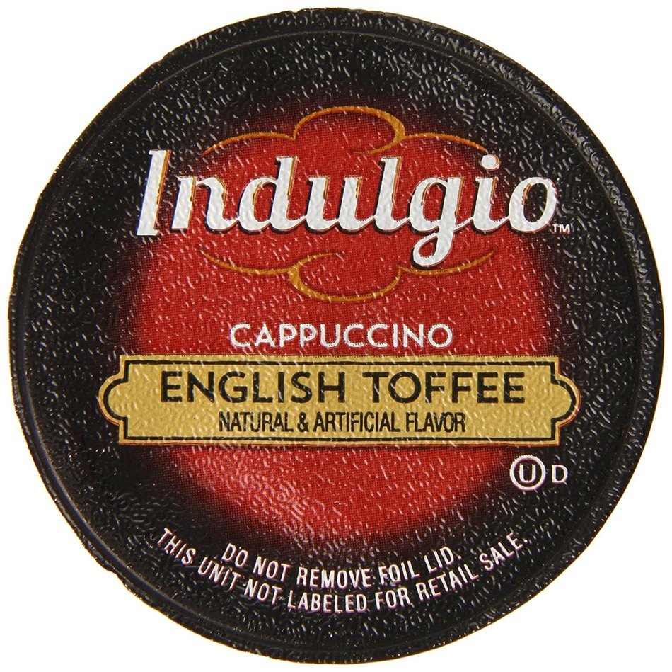 Indulgio English Toffee Cappuccino Single Serve for Keurig K-Cup Brewers, 12 Count (Pack of 6) N2
