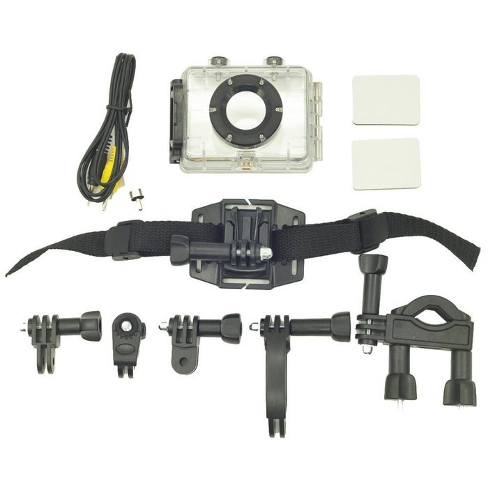 iShare S200 Sport Action Camera 5.0MP Full HD 1080P action video camera with 2.0 inch Touch Screen Black N3
