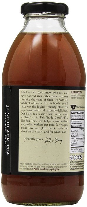 Honest Tea, Iced Tea, Just Black, Organic, 16 oz