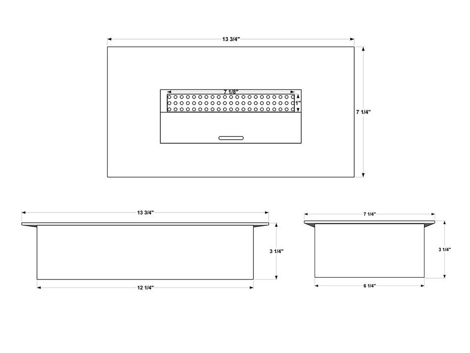 Ignis Ventless Bio Ethanol Fireplace Burner Insert EB1400 N5