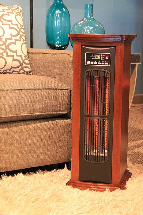 American Comfort ACW0065WE 1500-watt Tower Infrared Heater, Espresso N7