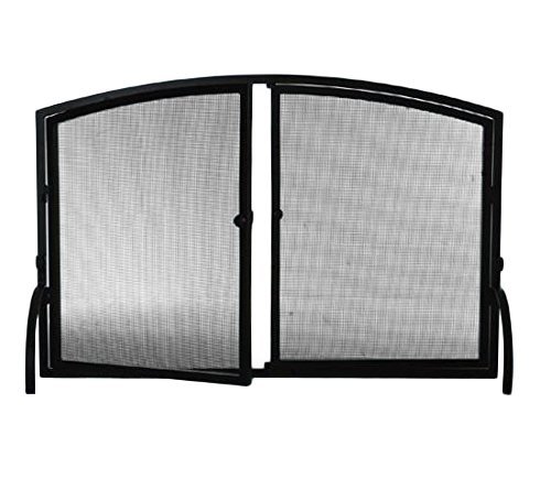Meyda Tiffany 107526 Prime Operable Door Arched Fireplace Screen, 50" Width x 33" Height
