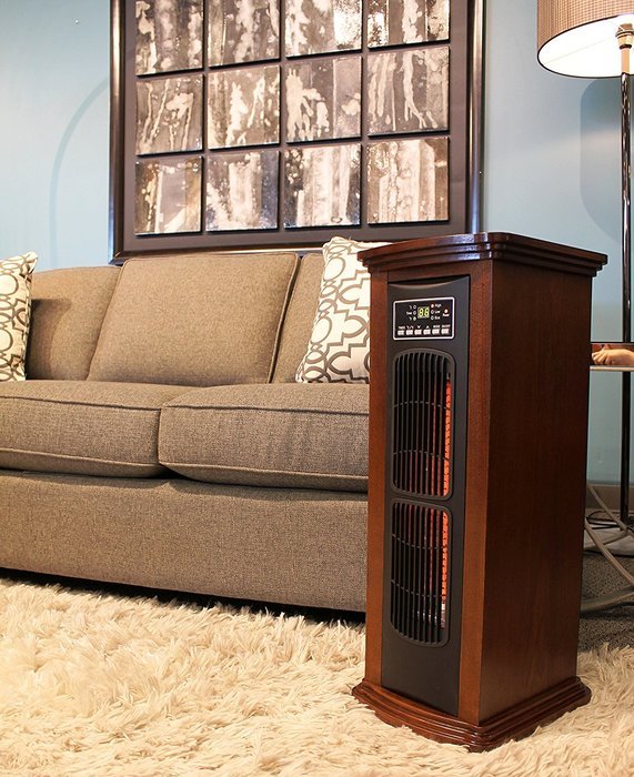 American Comfort ACW0065WE 1500-watt Tower Infrared Heater, Espresso N8