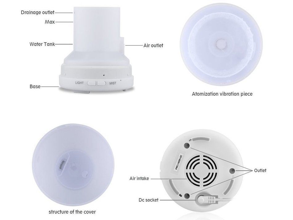 120ml Aroma Essential Oil Diffuser, Actpe Ultrasonic Air Mist Humidifier with Waterless AUTO Shut off & 7 Color... N3