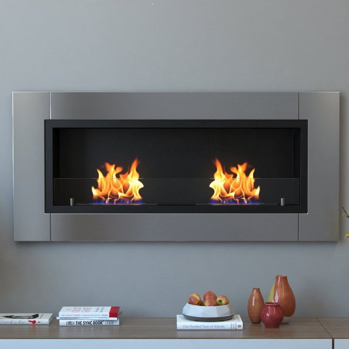 Moda Flame Valencia PRO Wall Mounted Ethanol Fireplace N6