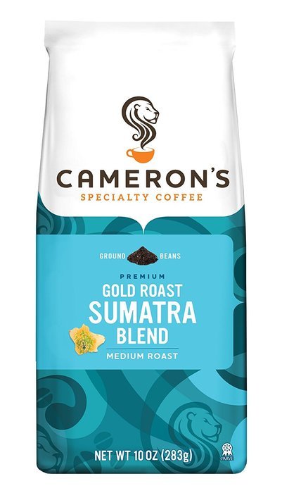 Cameron's Coffee Gold Roast Coffee, Kona Blend, Whole Bean, 10 Ounce N4