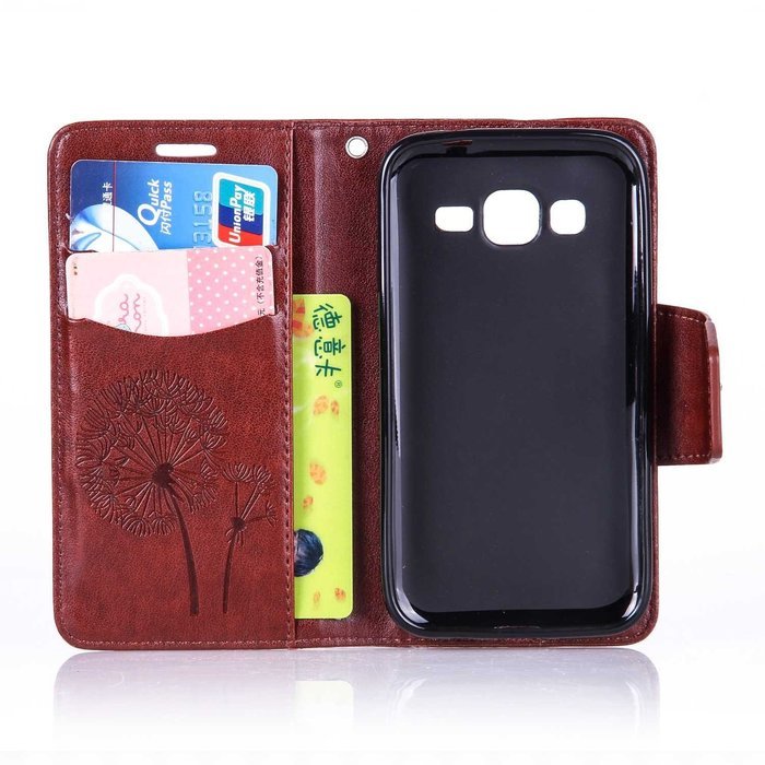 Galaxy Core Prime Case,ikasus Glitter Diamond Embossing Flowers Lily Butterfly PU Leather Flip Wallet Pouch Stand... N2