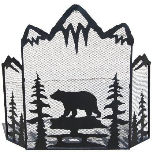 LL Home Metal Bear Fire Screen