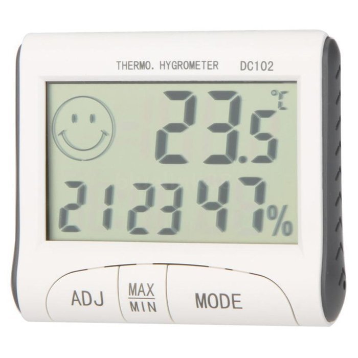 Hygrometer - SODIAL(R)4Pcs LCD Digital Hygrometer Humidity Thermometer Temperature Meter With Clock N3