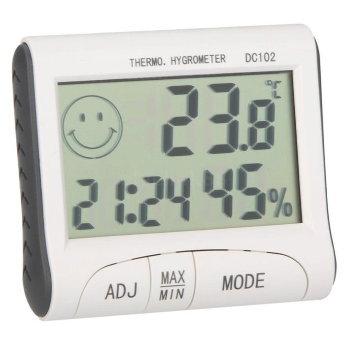 Hygrometer - SODIAL(R)4Pcs LCD Digital Hygrometer Humidity Thermometer Temperature Meter With Clock N4