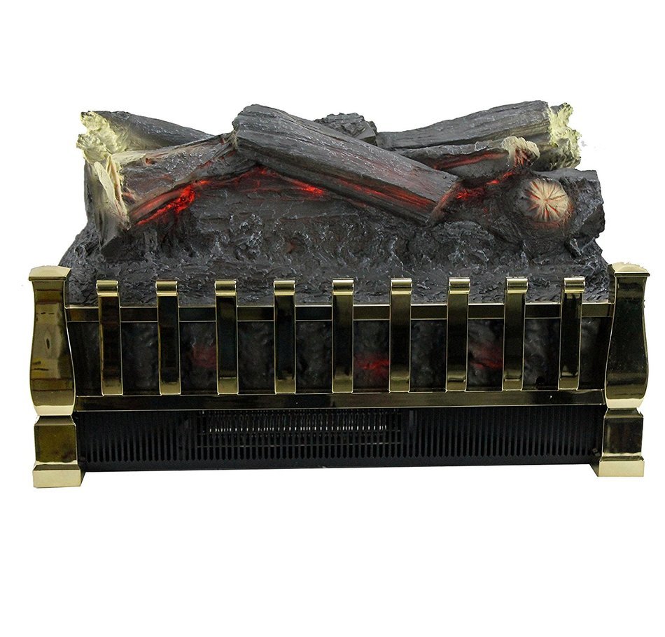 Duraflame DFI021ARU Electric Log Set Heater with Realistic Ember Bed, Antique Bronze N11