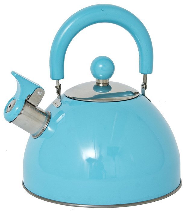 Lifetime Cooking Retro Style 2.5L Whistling Kettle Stainless Steel Green N4