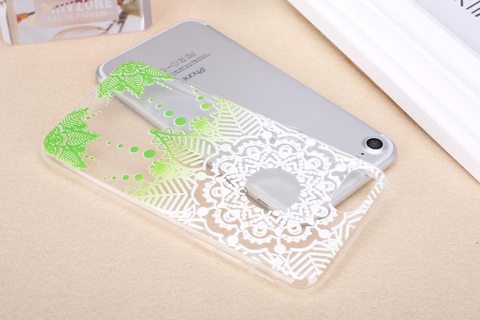 iPhone 7 Case, PHEZEN Henna Mandala Floral Design [Scratch Resistant] Clear TPU Bumper Case Soft Rubber Gel Silicone... N2