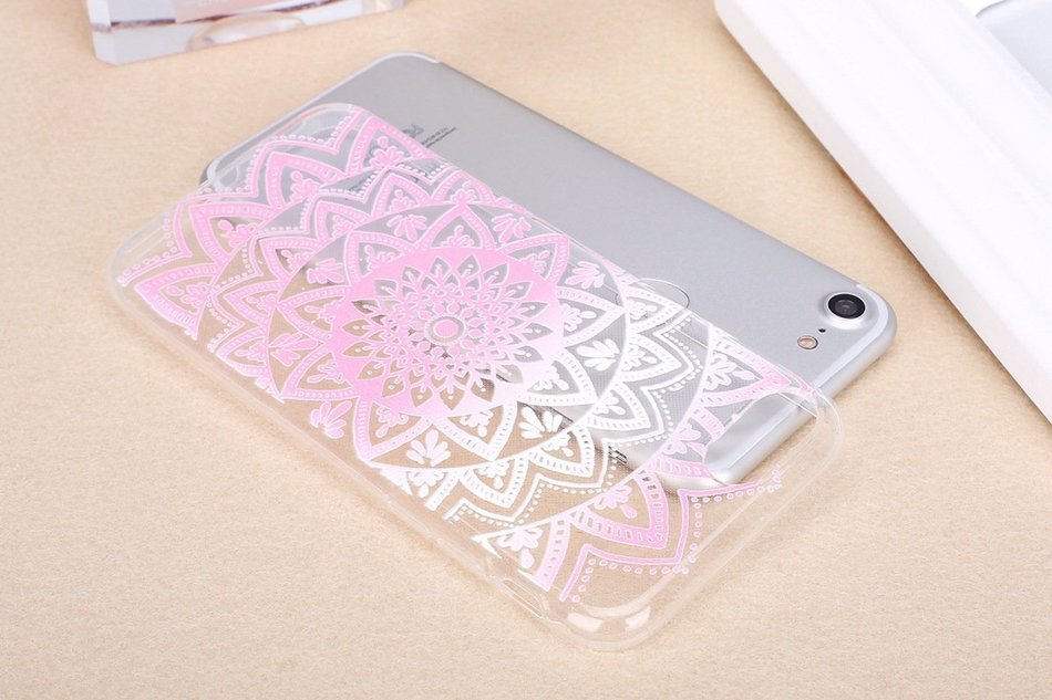 iPhone 7 Case, PHEZEN Henna Mandala Floral Design [Scratch Resistant] Clear TPU Bumper Case Soft Rubber Gel Silicone... N8