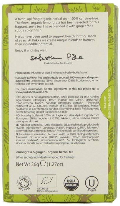 Pukka Organic Teas, Cleanse, 20 Count N27