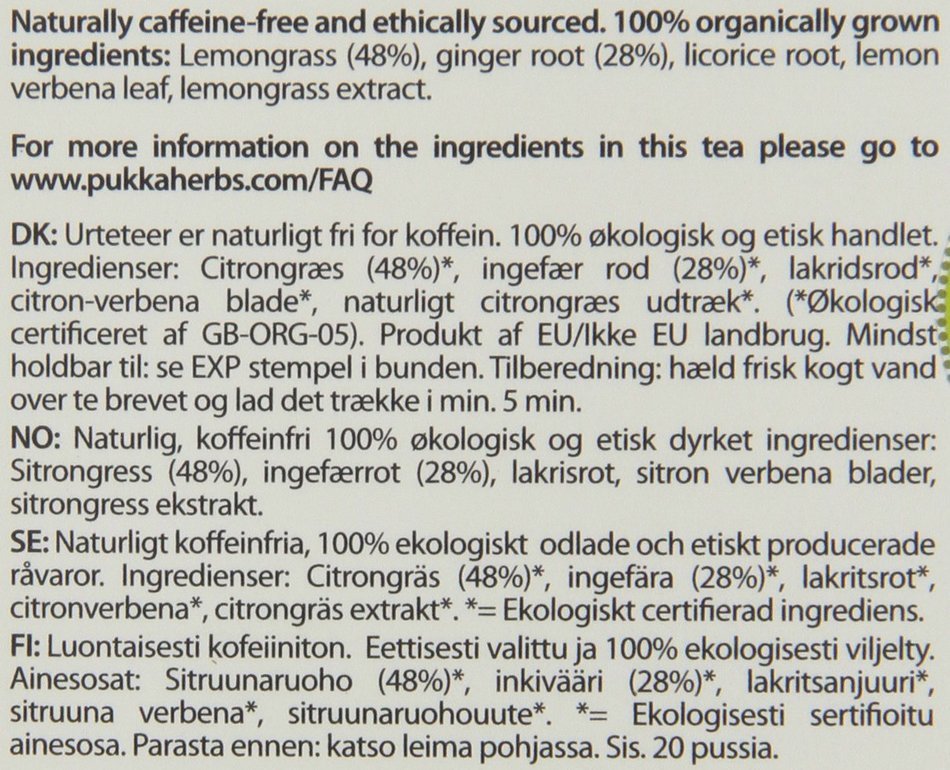 Pukka Organic Teas, Cleanse, 20 Count N28