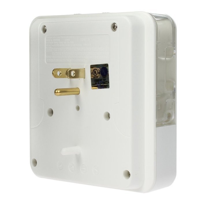 EZOPower UL Certified Wall Mount Power Surge Protector with 3 AC Outlet Plug + 2 USB Charger Ports (2.1A) + Holder