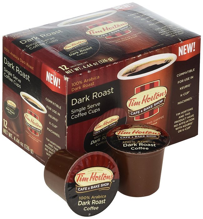 Tim Hortons Single Serve RealCup - Dark Roast Coffee Cups - 12 ct N2