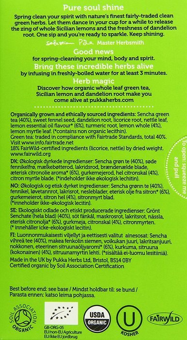 Pukka Organic Teas, Cleanse, 20 Count N35