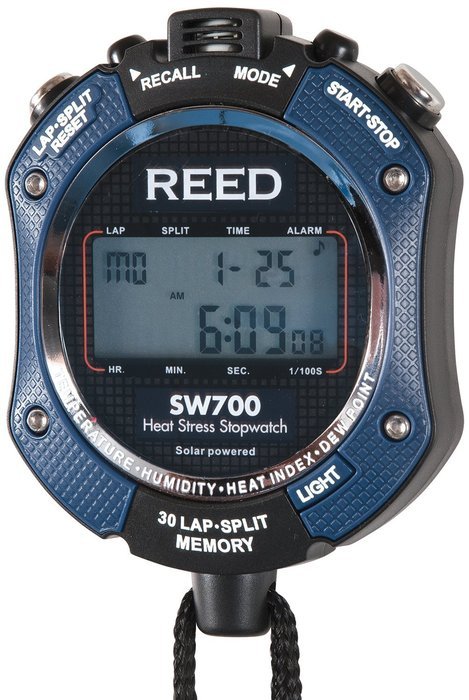 Reed Instruments SW700 6-in-1 Stopwatch: Temperature, Humidity, Heat Index, Stopwatch, Calendar and Clock
