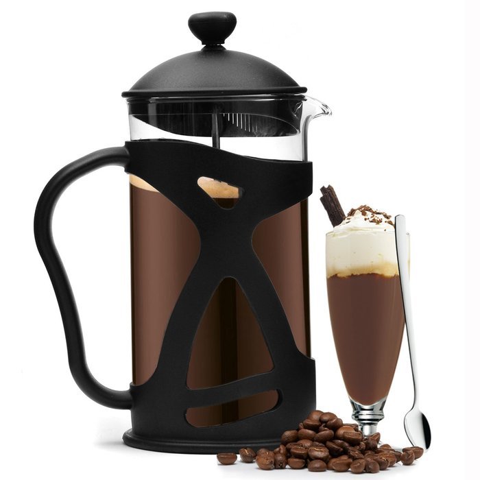 Bl&uuml;mwares 34-Ounce French Coffee & Teapot With Glass Pitcher & Decorative Holder N4
