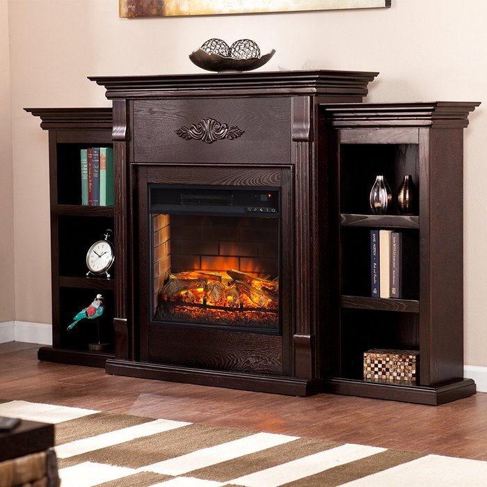 Southern Enterprises Tennyson Infrared Electric Fireplace in Ivory N11