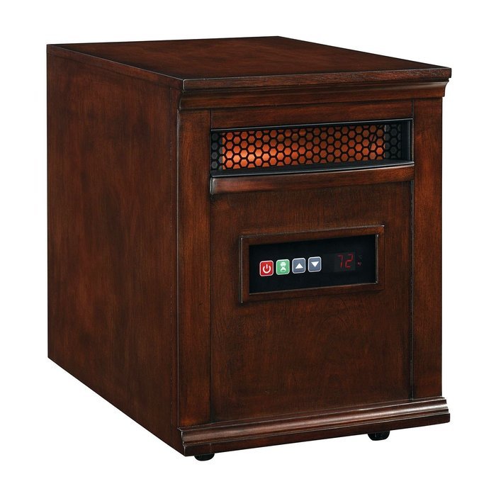 PowerHeat Space Heater Infrared Quartz Cherry Finish