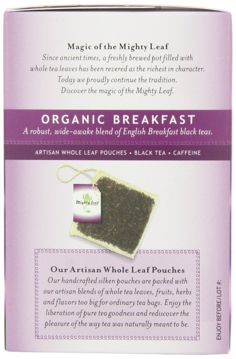 Mighty Leaf Black Tea, Organic Breakfast, 15 Pouches (Pack of 3) N4